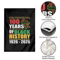 100 Years Of Black History 1926 2026 Centennial Garden Flag Africa Map