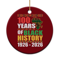 100 Years Of Black History 1926 2026 Centennial Ceramic Ornament Africa Map