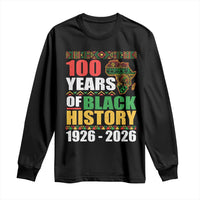 100 Years Of Black History 1926 2026 Centennial Long Sleeve Shirt Africa Map