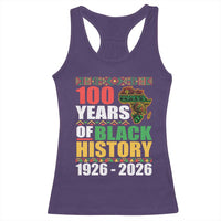100 Years Of Black History 1926 2026 Centennial Racerback Tank Top Africa Map