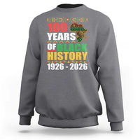100 Years Of Black History 1926 2026 Centennial Sweatshirt Africa Map
