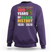 100 Years Of Black History 1926 2026 Centennial Sweatshirt Africa Map