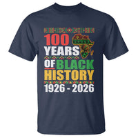 100 Years Of Black History 1926 2026 Centennial T Shirt Africa Map