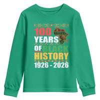 100 Years Of Black History 1926 2026 Centennial Youth Sweatshirt Africa Map