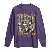 100 Years Of Black History Month Long Sleeve Shirt African American Historical Figures