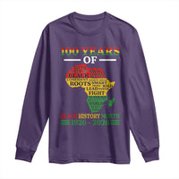 100 Years Of Black History Month Long Sleeve Shirt Centennial Of Black Culture