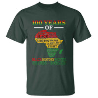 100 Years Of Black History Month T Shirt Centennial Of Black Culture