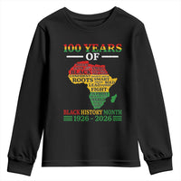 100 Years Of Black History Month Youth Sweatshirt Centennial Of Black Culture