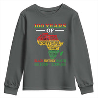 100 Years Of Black History Month Youth Sweatshirt Centennial Of Black Culture