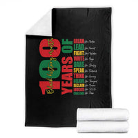 100 Years Of Black History Throw Blanket African American Historical Figures African American Teacher