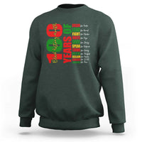 100 Years Of Black History Sweatshirt African American Historical Figures African American Teacher