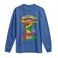 100 Years Of Black Excellence Long Sleeve Shirt Centennial Black History Month