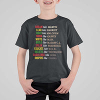 Black History Dream Like Martin Lead Like Harriet T Shirt For Kid African American Leaders