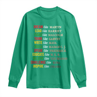 Black History Dream Like Martin Lead Like Harriet Long Sleeve Shirt African American Leaders