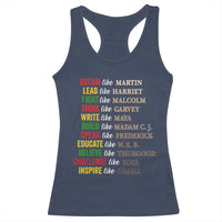 Black History Dream Like Martin Lead Like Harriet Racerback Tank Top African American Leaders
