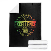 100 Years Of Excellence Black History Month 1926 2026 Throw Blanket