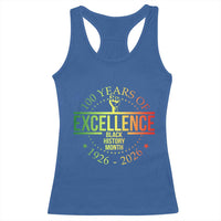 100 Years Of Excellence Black History Month 1926 2026 Racerback Tank Top
