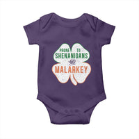 Prone to Shenanigans and Malarkey Baby Onesie Funny St Patricks Day Shamrock