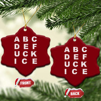 Funny Fuck Ice Protest Resistance Ceramic Ornament Political Alphabet Graphic