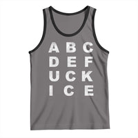 Funny Fuck Ice Protest Resistance Tank Top Political Alphabet Graphic