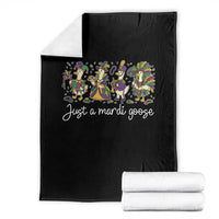 Goose Mardi Gras Throw Blanket Funny Just A Mardi Goose New Orleans Carnival