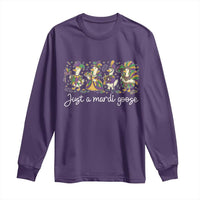 Goose Mardi Gras Long Sleeve Shirt Funny Just A Mardi Goose New Orleans Carnival