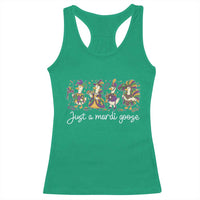 Goose Mardi Gras Racerback Tank Top Funny Just A Mardi Goose New Orleans Carnival