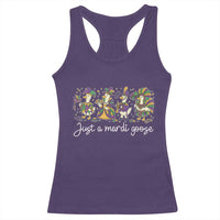 Goose Mardi Gras Racerback Tank Top Funny Just A Mardi Goose New Orleans Carnival