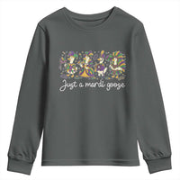 Goose Mardi Gras Youth Sweatshirt Funny Just A Mardi Goose New Orleans Carnival