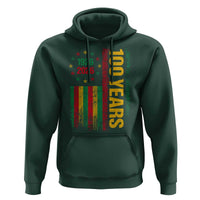 100 Years Of Black History Month Hoodie African American Centennial Milestone American Flag