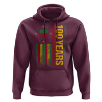 100 Years Of Black History Month Hoodie African American Centennial Milestone American Flag