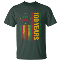 100 Years Of Black History Month T Shirt African American Centennial Milestone American Flag