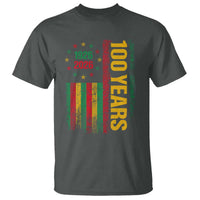 100 Years Of Black History Month T Shirt African American Centennial Milestone American Flag