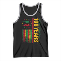 100 Years Of Black History Month Tank Top African American Centennial Milestone American Flag