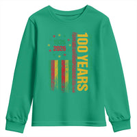 100 Years Of Black History Month Youth Sweatshirt African American Centennial Milestone American Flag