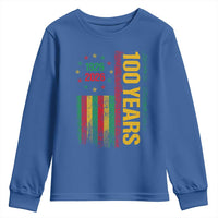 100 Years Of Black History Month Youth Sweatshirt African American Centennial Milestone American Flag