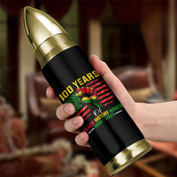 100 Years Of Black History Month Bullet Tumbler Hand Fist African American Milestone American Flag