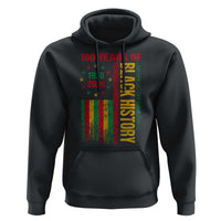 100 Years Of Black History Hoodie Centennial Milestone Vintage African American Flag