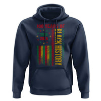 100 Years Of Black History Hoodie Centennial Milestone Vintage African American Flag