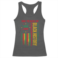 100 Years Of Black History Racerback Tank Top Centennial Milestone Vintage African American Flag