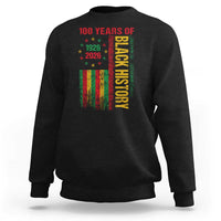 100 Years Of Black History Sweatshirt Centennial Milestone Vintage African American Flag