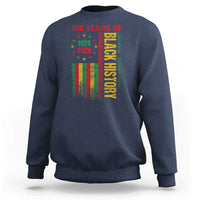 100 Years Of Black History Sweatshirt Centennial Milestone Vintage African American Flag