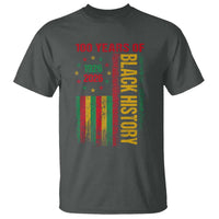 100 Years Of Black History T Shirt Centennial Milestone Vintage African American Flag