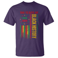 100 Years Of Black History T Shirt Centennial Milestone Vintage African American Flag