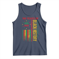 100 Years Of Black History Tank Top Centennial Milestone Vintage African American Flag