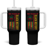 100 Years Of Black History Tumbler With Handle Centennial Milestone Vintage African American Flag