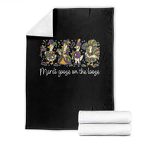Goose Mardi Gras Throw Blanket Funny Mardi Goose On The Loose New Orleans Carnival
