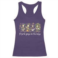 Goose Mardi Gras Racerback Tank Top Funny Mardi Goose On The Loose New Orleans Carnival