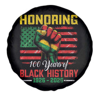 Honoring 100 Years Of Black History Spare Tire Cover Hand Fist Vintage American Flag