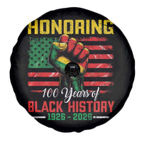 Honoring 100 Years Of Black History Spare Tire Cover Hand Fist Vintage American Flag